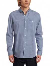 Calvin Klein Sportswear Men's Slim Fit Long Sleeve Yarn Dye Mini Gingham Check Woven Shirt Calvin Klein Sportswear Men's Slim Fit Long Sleeve Yarn Dye Mini Gingham Check Woven Shirt