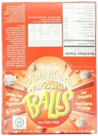 Betty Lou's Coconut Macadamia Nut Butter Balls, Gluten Free, 1.4-Ounce Packages (Pack of 18) Betty Lou's Coconut Macadamia Nut Butter Balls, Gluten Free, 1.4-Ounce Packages (Pack of 18)