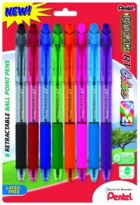 Pentel R.S.V.P. RT Colors New Retractable Ballpoint Pen, Medium Line, Assorted Ink Colors, Pack of 8 (BK93CRBP8M) Pentel R.S.V.P. RT Colors New Retractable Ballpoint Pen, Medium Line, Assorted Ink Colors, Pack of 8 (BK93CRBP8M)
