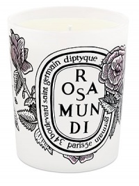 Light the flame this year; diptyque glorifies the rose with a candle bearing the sweet name, Rosa Mundi (Rose of the World). A soothing and romantic scent made in France with the rare Centifolia and Damask Rose. The candle is designed to celebrate the multiple aromas of the rose as it blooms over time. Burn time is about 60 hours.