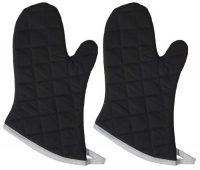 Now Designs 13-Inch Flameguard Oven Mitts, Black, Set of 2 Now Designs 13-Inch Flameguard Oven Mitts, Black, Set of 2