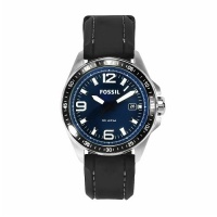 Fossil Men's AM4355 Decker Rubber Strap Blue Dial Watch