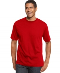 Lightweight and super comfortable, this bold crew neck T shirt provides the perfect start to a cool, layered look. (Clearance) Lightweight and super comfortable, this bold crew neck T shirt provides the perfect start to a cool, layered look. (Clearance)