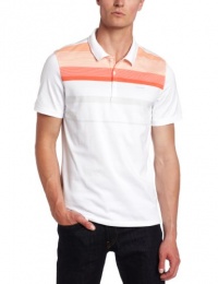 Calvin Klein Sportswear Men's Short Sleeve 3 Button Jersey Engineered Stripe Polo Calvin Klein Sportswear Men's Short Sleeve 3 Button Jersey Engineered Stripe Polo