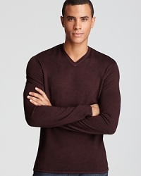 Turn your look inside out with this easy exposed-seam v-neck, featuring soft wool with pintuck details for unique designer flair. Turn your look inside out with this easy exposed-seam v-neck, featuring soft wool with pintuck details for unique designer flair.