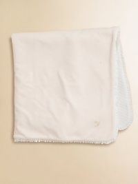 Crafted in a versatile reversible solid-to-quilted design in ultra-soft cotton velour, an essential blanket is perfect for swaddling and receiving.Ribbed trim28 X 32CottonMachine washImported Crafted in a versatile reversible solid-to-quilted design in ultra-soft cotton velour, an essential blanket is perfect for swaddling and receiving.Ribbed trim28 X 32CottonMachine washImported