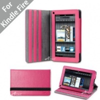 Acase(TM) Kindle Fire Premium Micro Fiber Leather Case with built-in Stand for Kindle Fire Full Color 7 Multi-touch Display, Wifi (Pink) Acase(TM) Kindle Fire Premium Micro Fiber Leather Case with built-in Stand for Kindle Fire Full Color 7 Multi-touch Display, Wifi (Pink)