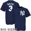 Babe Ruth Big & Tall New York Yankees #3 Cooperstown Name and Number T-Shirt