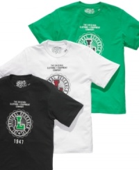 With a cool graphic, this T shirt from LRG puts the stamp of approval on your casual wear. With a cool graphic, this T shirt from LRG puts the stamp of approval on your casual wear.