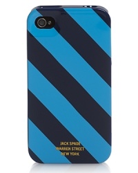 Trick out your iPhone with a cool stripe case from Jack Spade, a unique design featuring a gold-tone logo. Trick out your iPhone with a cool stripe case from Jack Spade, a unique design featuring a gold-tone logo.