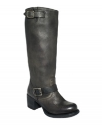 Buckled up style. The Vera Slouch tall boots by Frye feature two buckled straps--one at the ankle and the other at the top of the shaft. Buckled up style. The Vera Slouch tall boots by Frye feature two buckled straps--one at the ankle and the other at the top of the shaft.