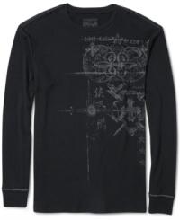 Warm up and look good in this stylish graphic thermal by Retrofit. Warm up and look good in this stylish graphic thermal by Retrofit.