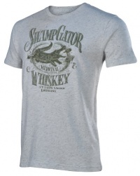 Lucky Brand Jeans Men's Swamp Gator Whiskey Shirt-Gray Lucky Brand Jeans Men's Swamp Gator Whiskey Shirt-Gray