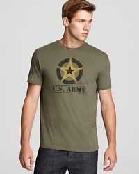 You'll be at ease in this comfortable cotton tee featuring a vintage graphic from the US Army. You'll be at ease in this comfortable cotton tee featuring a vintage graphic from the US Army.
