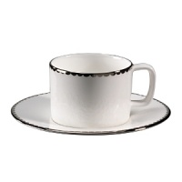Missoni Home's Merry White range brings Missoni's fashionable flair to dinnerware in a subtle way. Gorgeous precious platinum edging in subtle patterns to complement any contemporary dinner table. Missoni Home's Merry White range brings Missoni's fashionable flair to dinnerware in a subtle way. Gorgeous precious platinum edging in subtle patterns to complement any contemporary dinner table.