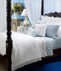 Ralph Lauren Springhill Blue Queen Flat Sheet Ralph Lauren Springhill Blue Queen Flat Sheet