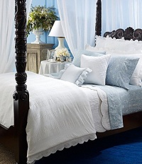 Ralph Lauren Springhill Blue Queen Flat Sheet