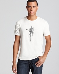 On the back of this graphic tee, Long live rock n roll is inset on a silhouetted American flag for a declaration everyone can agree with. On the back of this graphic tee, Long live rock n roll is inset on a silhouetted American flag for a declaration everyone can agree with.