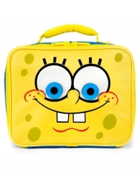 They can crack up their friends when they crack open this fun, goofy lunchbox featuring Spongebob Squarepants. They can crack up their friends when they crack open this fun, goofy lunchbox featuring Spongebob Squarepants.
