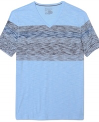 Stripes up the style of any t-shirt and your outfit too, especially when you're sporting this v-neck tee from INC International Concepts. Stripes up the style of any t-shirt and your outfit too, especially when you're sporting this v-neck tee from INC International Concepts.