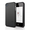 elago S4 Glide Case for Black Version  AT&T, Sprint and Verizon iPhone 4/4S(Not for White Iphone) (Soft Feeling Black)- eco-friendly packaging