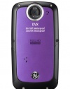 GE DVX Waterproof/Shockproof 1080P Pocket Video Camera (Amethyst) with 2GB SD Card