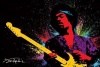 Jimi Hendrix Poster Paint Splash Poster Print, 36x24 Poster Print, 36x24 Music Poster Print, 36x24