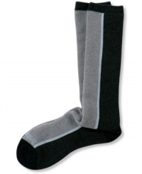 2-tone boot sock with piping detail by Timberland is made with full cushion footbed for all day support and cotton for all day comfort.