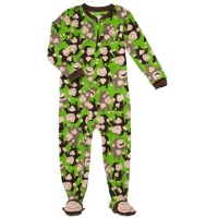 Carter's Boys One-piece Monkey Business Micro Fleece Footed Blanket Sleeper Pajamas - Size 7 Kids