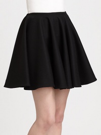 Flirty and feminine, rendered in luxurious felted wool.Self waistbandCircle skirtConcealed side zipAbout 22 longWoolDry cleanMade in Italy of imported fabricModel shown is 5'10 (177cm) wearing US size 4. Flirty and feminine, rendered in luxurious felted wool.Self waistbandCircle skirtConcealed side zipAbout 22 longWoolDry cleanMade in Italy of imported fabricModel shown is 5'10 (177cm) wearing US size 4.
