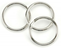 Leather Factory Split Key Ring 1 10/Pkg-Nickel Leather Factory Split Key Ring 1 10/Pkg-Nickel