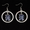 MLB Detroit Tigers Floating Logo Hoop Earrings