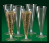 WEDDING - 100 PLASTIC CHAMPAGNE FLUTE GLASSES / cups