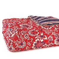 With a spirit that recalls the vibrant beauty of the French countryside, batik sunflowers, rustic calico and vintage ticking stripes, Lauren Ralph Lauren's Villa Martine collection is delightfully executed in a palette of fresh red, white and blue for bucolic style that lends a summery mood to any décor. With a spirit that recalls the vibrant beauty of the French countryside, batik sunflowers, rustic calico and vintage ticking stripes, Lauren Ralph Lauren's Villa Martine collection is delightfully executed in a palette of fresh red, white and blue for bucolic style that lends a summery mood to any décor.