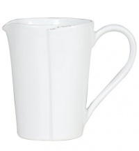 Vietri Lastra White Pitcher 7 in Vietri Lastra White Pitcher 7 in
