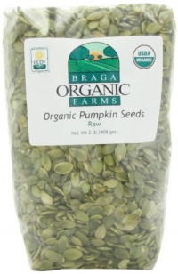 Braga Organic Farms Pumpkin Seeds, Raw, 2 Pound Braga Organic Farms Pumpkin Seeds, Raw, 2 Pound