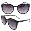 MLC Eyewear Retro Oval Gangnam Style Fashion Sunglasses Black Frame Purple Black Lenses for Women and Men