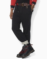 A classic-fitting drawstring pant in soft ribbed cotton is designed for casual comfort and style. A classic-fitting drawstring pant in soft ribbed cotton is designed for casual comfort and style.