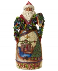 Ready with boughs of holly, Santa gives us a peek inside a merry & cheery home that has been decorated in anticipation of the big day. Deep, rich hues and a folk style make this the perfect addition for decking your very own halls in Christmas style. Ready with boughs of holly, Santa gives us a peek inside a merry & cheery home that has been decorated in anticipation of the big day. Deep, rich hues and a folk style make this the perfect addition for decking your very own halls in Christmas style.