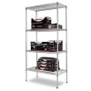 Alera SW503618SR Industrial Wire Shelving Starter Kit, 4 Shelves, 36w x 18d x 72h, Silver