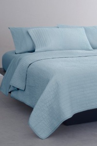 Donna Karan Essentials Puckered Stitch King Quilt Sea Sea