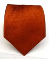 100% Silk Woven Herringbone Burnt Orange (Rust) Tie