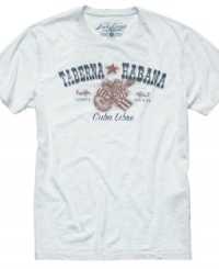 Cool down with a cocktail and some casual style with these weekend-ready t-shirt from Lucky Brand. Cool down with a cocktail and some casual style with these weekend-ready t-shirt from Lucky Brand.