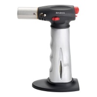 BonJour Brushed Aluminum Chef's Torch with Fuel Gauge BonJour Brushed Aluminum Chef's Torch with Fuel Gauge