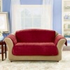 Sure Fit Quilted Velvet Deluxe Loveseat Pet Throw, Chocolate