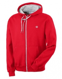 Champion Men's Eco Fleece Full Zip Neck Hoodie, Crimson, 3X-Large