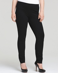 The foundation to city-chic style, these sleek Eileen Fisher Plus pants flaunt a skinny silhouette for modern appeal. Polish off the look with black pumps. The foundation to city-chic style, these sleek Eileen Fisher Plus pants flaunt a skinny silhouette for modern appeal. Polish off the look with black pumps.