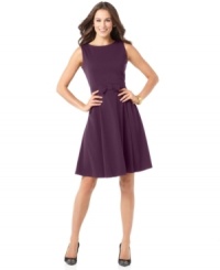Get party-ready style with this petite Elementz dress! An A-line shape and bow detail at the waist add vintage-inspired charm to this basic staple!