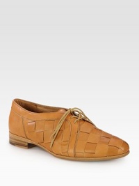 An intricate basket weave pattern adds dimension to this casual leather staple. Stacked heel, 1 (25mm)Leather upperLeather lining and solePadded insoleImported An intricate basket weave pattern adds dimension to this casual leather staple. Stacked heel, 1 (25mm)Leather upperLeather lining and solePadded insoleImported