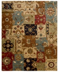 A series of floral patchwork designs in full detail create a gorgeous landscape for your floor in this Rajah area rug from Nourison. Hand tufted of pure New Zealand wool, it offers a supreme combination of supple softness, incredible warmth and enhanced durability. A series of floral patchwork designs in full detail create a gorgeous landscape for your floor in this Rajah area rug from Nourison. Hand tufted of pure New Zealand wool, it offers a supreme combination of supple softness, incredible warmth and enhanced durability.